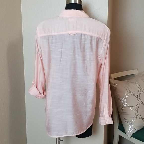 Chicos Button Front Long Sleeve Semi Sheer… - Picture 4 of 6